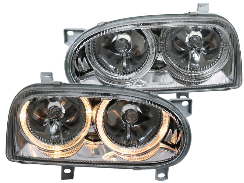 Lampy Reflektory GOLF III 3 RINGI Chrom zdjęcie 2