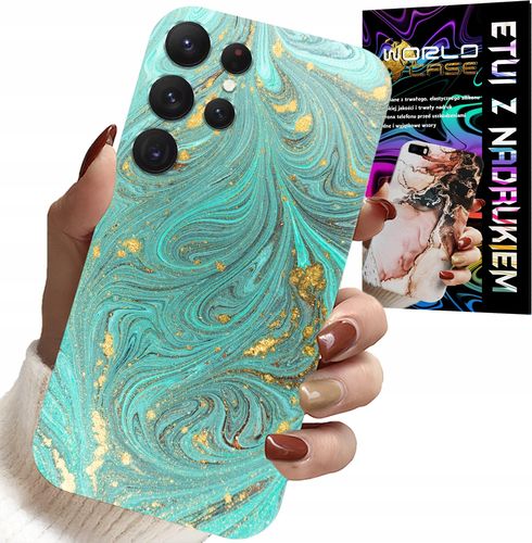 ETUI DO SAMSUNG GALAXY S22 Ultra - MARMURKOWE WZORY + FOLIA HYDROŻEL na Arena.pl