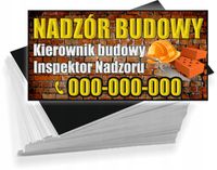 Wizytówki firmowe Foliowane 1000szt wiele wzorów nadzór budowy