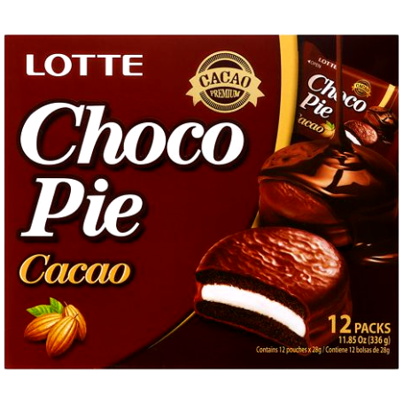 Choco Pie Cacao, całe pudełko (12 x 28g) - Lotte na Arena.pl