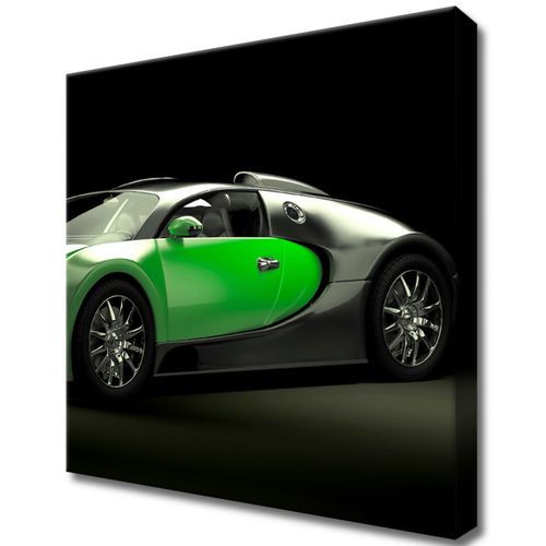 Obraz Na Płótnie 30X30 Zielone Bugatti Veyron na Arena.pl
