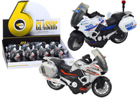 Motocykl Z Napędem Frykcyjnym Skala 1:10 Policyjny Sportowy