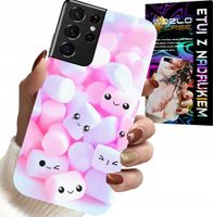 ETUI DO SAMSUNG GALAXY S21 Ultra - WZÓR W SŁODKIE PIANKI, OBUDOWA, PLECKI
