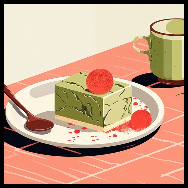 Plakat 70x70cm Deser Matcha zdjęcie 2