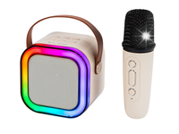GŁOŚNIK BLUETOOTH PRZENOŚNY KARAOKE RGB MIKROFON MINI JACK USB SD
