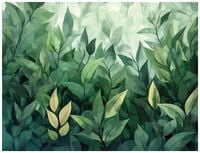 FOTOTAPETA LIŚCIE ZIELONE NATURA DO SYPIALNI SALONU KUCHNI TAPETA 250x175