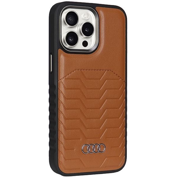 Etui Audi do iPhone 14 Pro, Brązowy, MagSafe zdjęcie 6