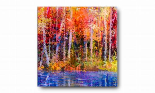 OBRAZ NA PŁÓTNIE 052 Las 70x70cm na Arena.pl