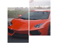 60X60CM POMARAŃCZOWE LAMBO AXION23 DWU OBRAZ ŚCIAN