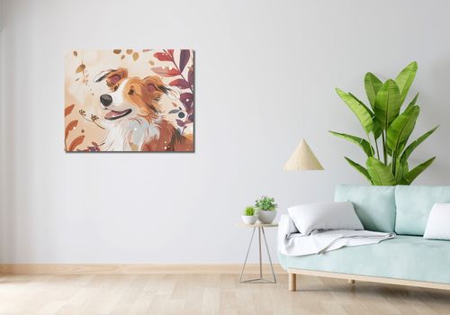 Obraz 90x70cm Collie Jesienną Porą na Arena.pl