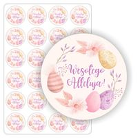 NAKLEJKI świąteczne pisanki jajka WIELKANOC prezent 24 szt. 5 cm
