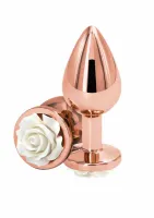 rose buttplug medium aluminiowy chromowany dekoracyjny rozmiar m