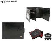 duży, skórzany portfel męski na zatrzask - rovicky