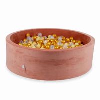 Suchy basen 130x40cm Velvet Soft Canyon Clay z piłeczkami 700szt (złote, beżowe, przezroczyste)