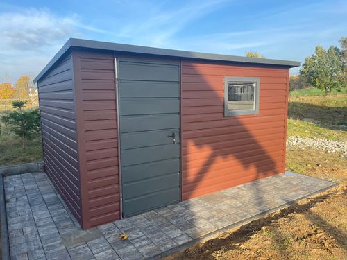 Domek ogrodowy 4×2m Brąz + Grafit Matowy PREMIUM na Arena.pl