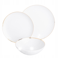 Serwis obiadowy talerze porcelana MariaPaula Moderna Gold 18 el. na 6 osób