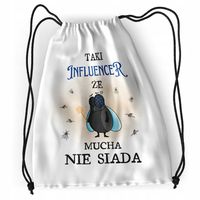 Plecak Dla Influencera Sportowy Szkolny Worek Z Nadrukiem Ze Zdjęciem
