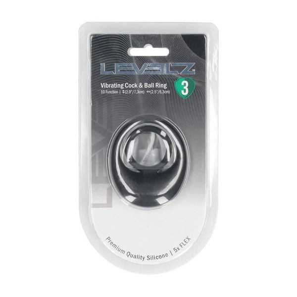 Vibrating Liquid Silicone Cock And Ball Ring - Black zdjęcie 2