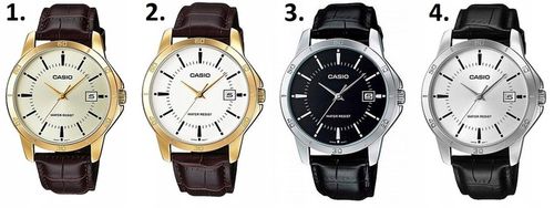 ZEGAREK MĘSKI CASIO GUARD +BOX +GRAWER datownik skórzany brązowy na Arena.pl