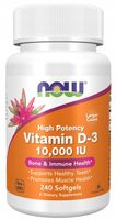 NOW FOODS VITAMIN D3 10000 IU 240 kapsułek WITAMINA D3