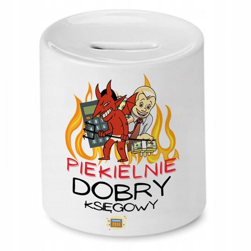 Skarbonka Księgowej Księgowego Piekielnie Dobry Z Nadrukiem Ze Zdjęciem na Arena.pl