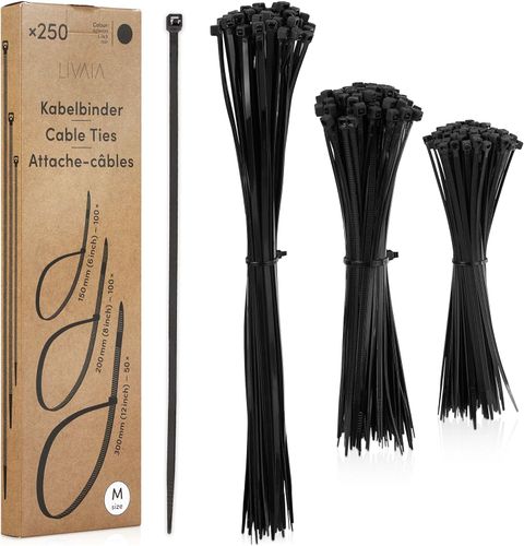 LIVAIA Zestaw Czarnych Trytytek 3 Rozmiary 250 Sztuk na Arena.pl