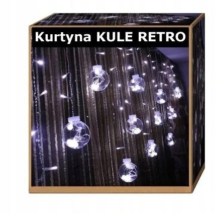 Kurtyna świetlna girlanda lampki świąteczne kule bombki led sople 1005 na Arena.pl
