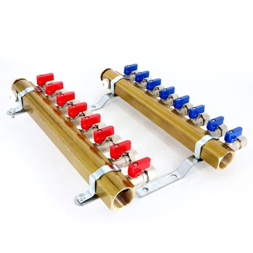 Rozdzielacz C.O. 8 obwodów zaworki PEX odpowietrzniki DO GRZEJNIKÓW na Arena.pl