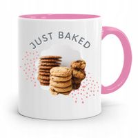 Kubek Różowy Dla Piekarza Just Baked Prezent Z Nadrukiem Ze Zdjęciem