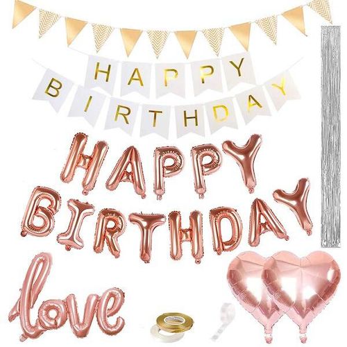 Balony na urodziny 48 szt. dekoracje z napisem happy birthday multikolor na Arena.pl