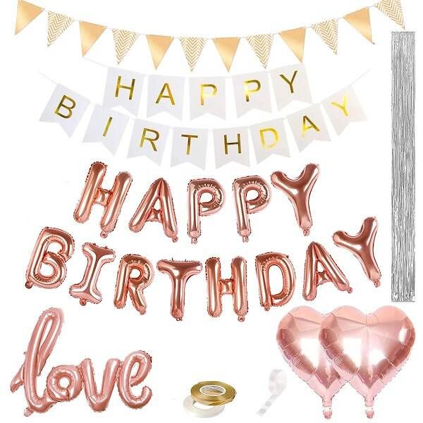 Balony na urodziny 48 szt. dekoracje z napisem happy birthday multikolor zdjęcie 4