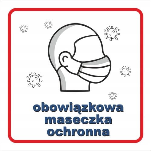 Tablica Znak dezynfekcja dłoni odstęp maseczki na Arena.pl