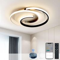 Inteligentna Lampa Sufitowa LED 32W 40 cm Regulowana 6500K Czarna