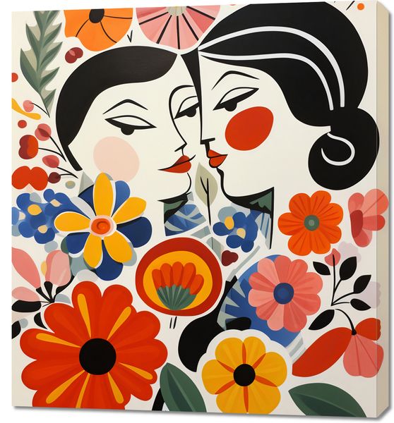 Obraz 90x100cm Kwiatowy Romans zdjęcie 1
