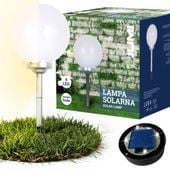 Lampa solarna 73cm LED ZESTAW do ogrodu WBIJANA OGRODOWA czujnik