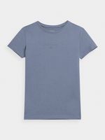 4F T-shirt gładki dziewczęcy niebieski przyjemny 100% Bawełna 158CM