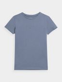 4F T-shirt gładki dziewczęcy niebieski przyjemny 100% Bawełna 158CM