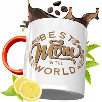 Kubek Pomarańczowy Dla Mamy Mamusi Dzień Mamy Z Nadrukiem Ze Zdjęciem