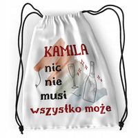 Plecak Dla Kamili Sportowy Szkolny Worek Torba Z Nadrukiem Ze Zdjęciem