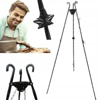 TRÓJNÓG KUTY DO GRILLA OGRODOWEGO STOJAK NAD OGNISKO KOCIOŁEK 187cm