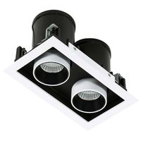 Regulowana LAMPA sufitowa MERCANTA GL7117-2/12W 4000K WH+BL Italux metalowa OPRAWA LED 24W wpust tuby białe