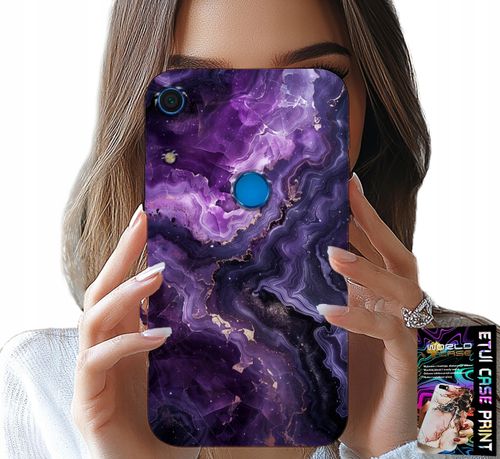 ETUI DO HUAWEI Y6S - FIOLETOWY MARMUREK MODNE KOBIECE + SZKŁO na Arena.pl