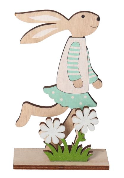 ZAJĄC ZAJĄCZEK WIELKANOCNY DREWNIANY OZDOBA FIGURKA zdjęcie 1