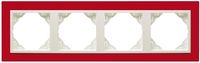Efapel animato ramka 4-krotna czerwony-lod 90940 tvg
