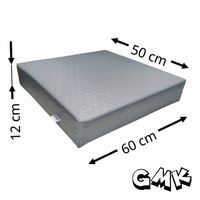 Wodoodporna gruba poduszka ogrodowa 50x60x12 cm–szara, pikowana, heksagony