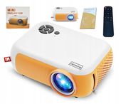 RZUTNIK MINI PROJEKTOR Przenośny Full HD 1800lm dla Dzieci na Powerbank