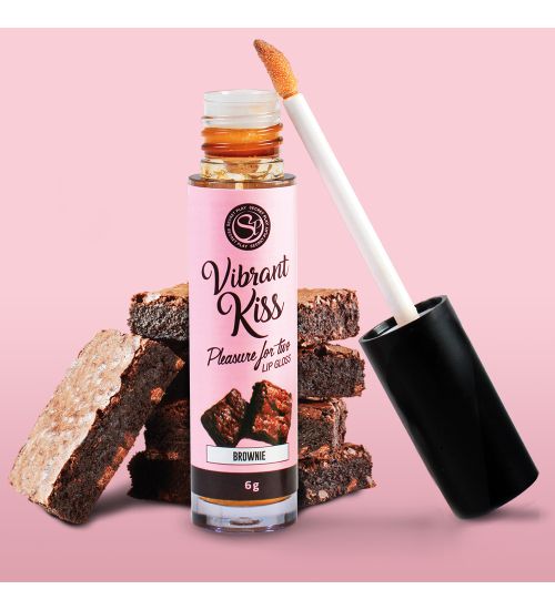 Lip Gloss Vibrant - wibrujący błyszczyk brownie zdjęcie 4