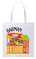 Dla Barmana Bartender Torba Eco Biała Shopper Z Nadrukiem Ze Zdjęciem