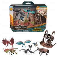 "JAK WYTRESOWAĆ SMOKA?" ZESTAW 5 FIGUREK SMOKÓW Z BAJKI Z WYRZUTNIĄ 4+