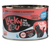 Monoproteinowa karma dla kota z alergią na żywność Lucky Lou WOŁOWINA 200g